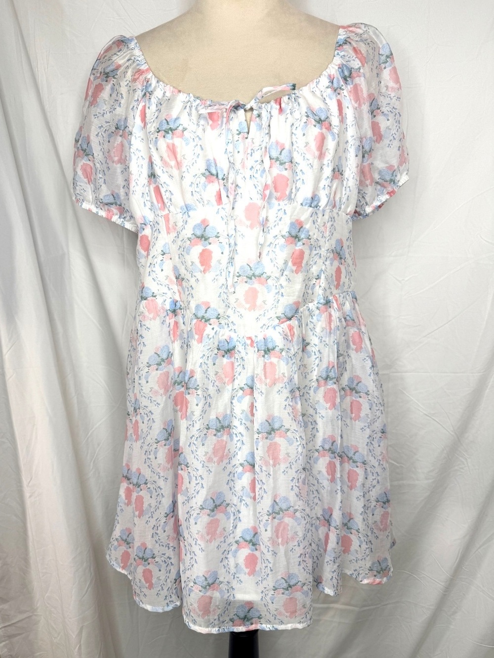 Bridgerton Collection Celebrity Pink Floral Cottagecore Midi Dress XL
